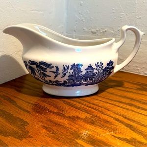 Churchill Blue Willow Gravy Boat